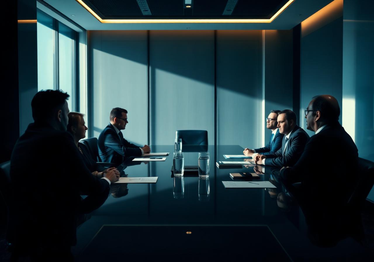 Reunião estratégica de conselho administrativo